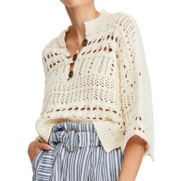 Free People Sweaters - Free People Dreams Tonight Crop Sweater - NWT!